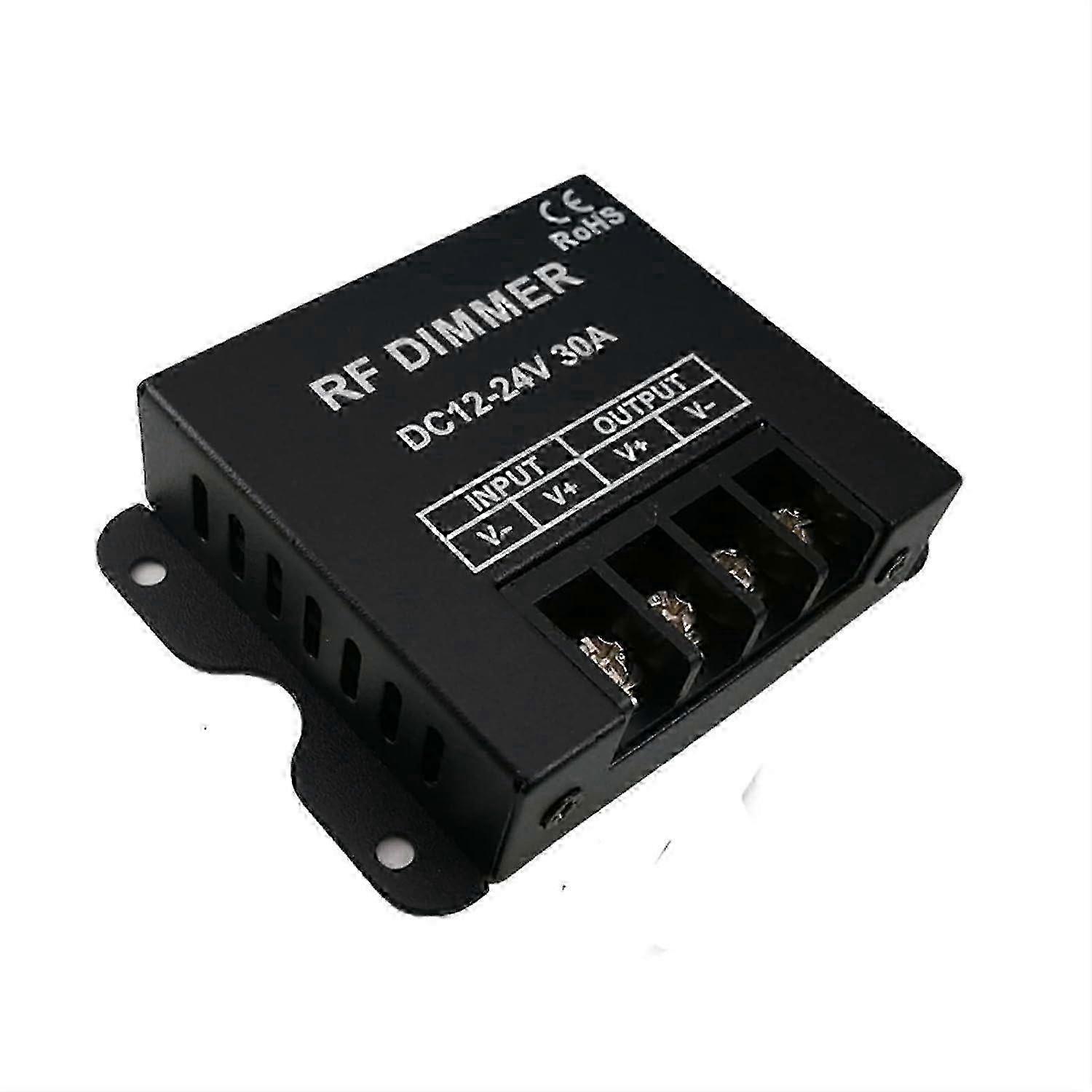 LED Dimmer DC12-24V 30A 360W Single Color Light Controller with RF Wireless Remote