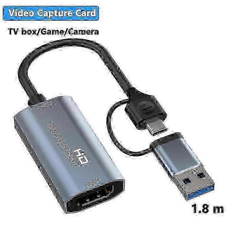 Ultra-Thin 4K HDMI to USB-C Capture Device