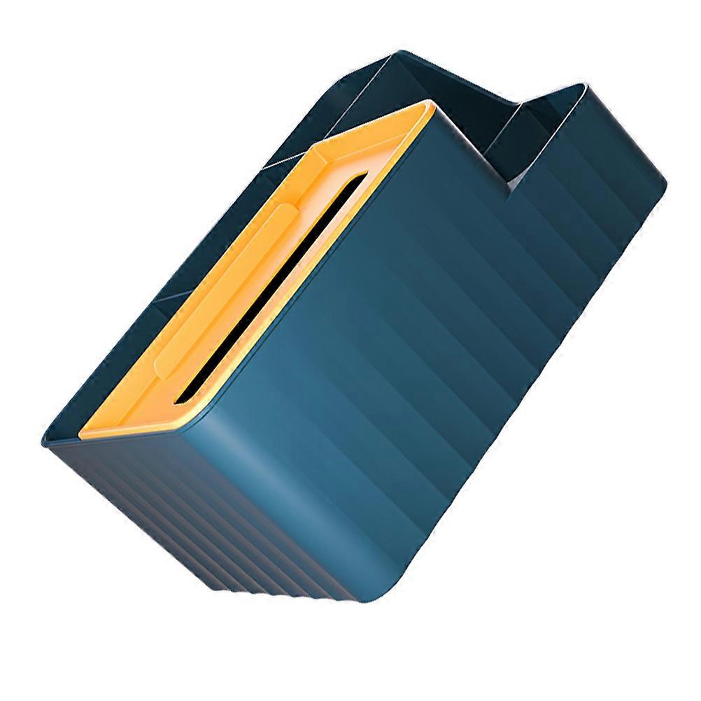 Blue Napkin Box Remote Controller Holder for Home Use