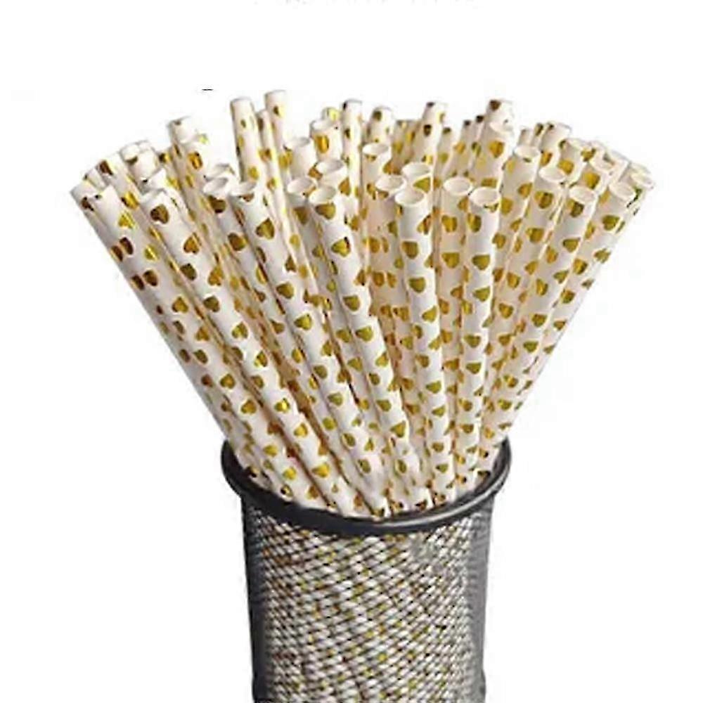 Strong Biodegradable Striped Paper Straws