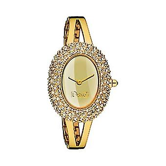 D&g Music Watch for Women Analog Quartz with Stainless Steel Bracelet in Gold Plated DW0277