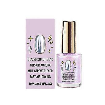 Mirror Aurora Nail Strengthener, Glazed Donut Lilac Nail Polish, Daily Fast Air‑Drying Glossy Reflective Nail Varnish_rbxg