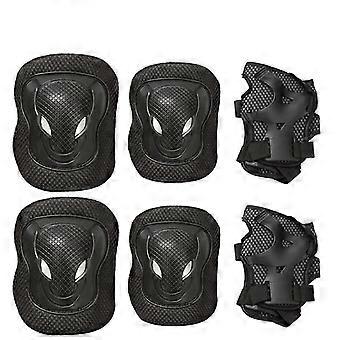 Teenagers Kids Protective Set 6 in 1 Knee Pads Elbow Pads Wrist Guard Cycling Skateboard Roller Skating 607.