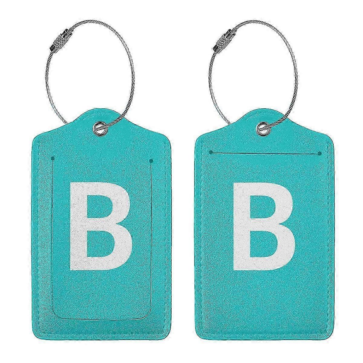 Stainless Loop Letter B Tag