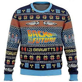 Back To The Future Ugly Christmas Sweater Cartoon Anime Women Men Pullover Tops 2025 New Fashion Couple Hoodie Sweatshirt_H