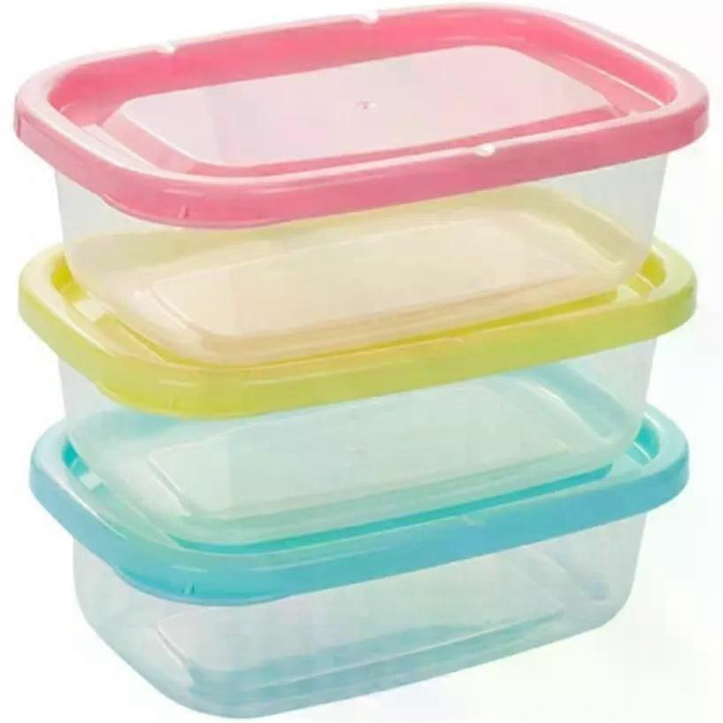 Mini Plastic Crisper 4pcs 200ml Pp Rectangular Food Containers