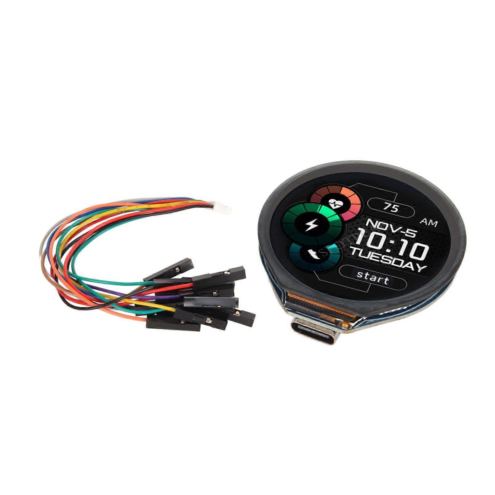 RP2040 Microcontroller Development Board for Raspberry Pi Pico with 1.28inch Round Touch LCD Screen Accelerometer Sensor YEMMA