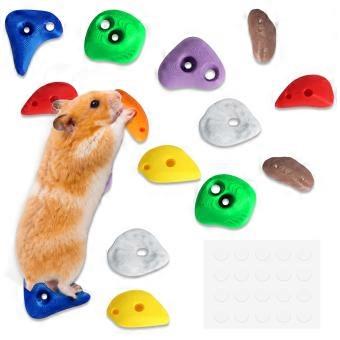 16 Stuks 3D Geprinte Hamster Klimmuur met Antislip Grip