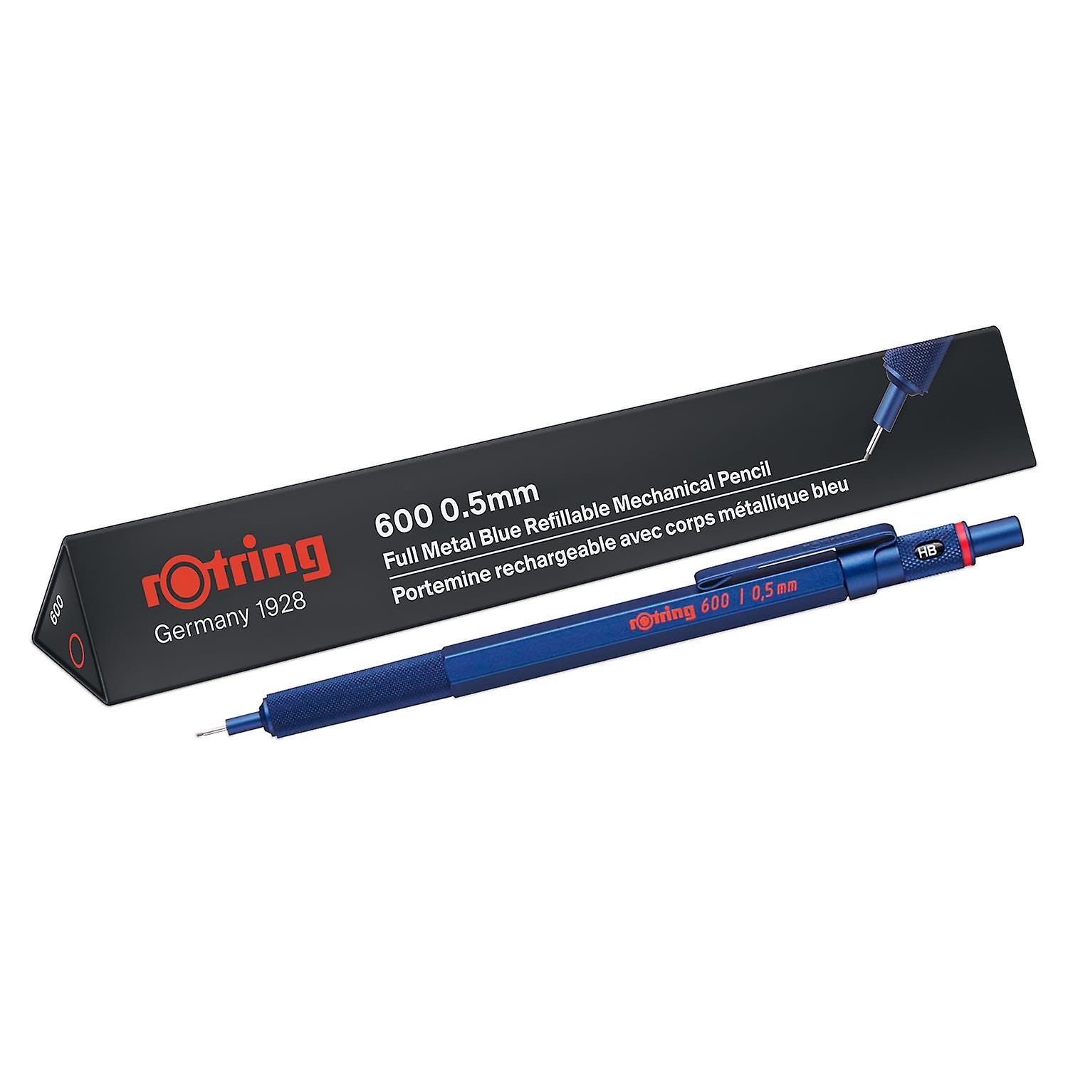rOtring 600 Medium Point Metallic Blue Mechanical Pencil, 0.5 mm