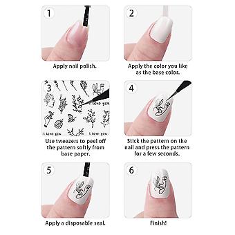 MWOOT 3D Nagelsticker – 16 Blätter Gold & Silber Aufkleber Für DIY Nail Art, Selbstklebend