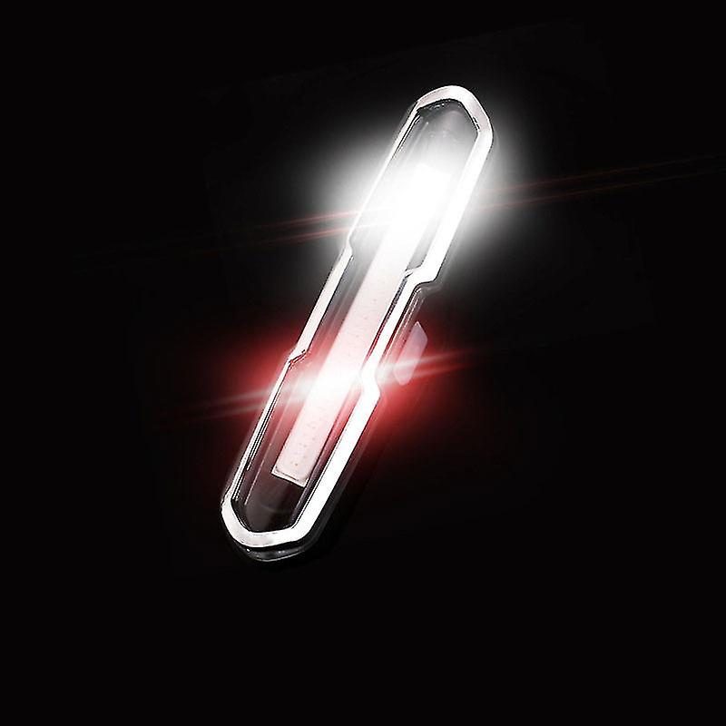 5 Modes Dual Color Super Bright Bicycle Bike Cycling Led Rear Tail Light Usb Rechargeable Lamp With @bugu