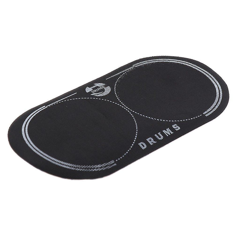 Black Double Pedal Patch Bass Drum Patch Drumhead Kick Pad Protector Percussion