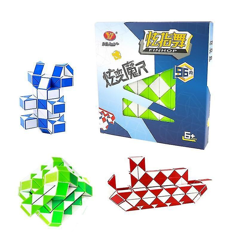 Yellow Magic Snake Design Puzzle Cube Game