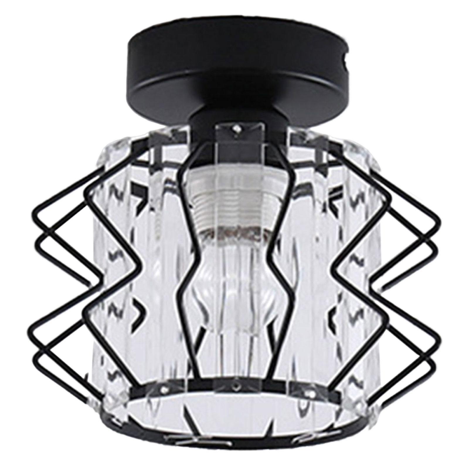 Modern Ceiling Light Chandelier Entryway Corridor Semi Flush Mount  Black