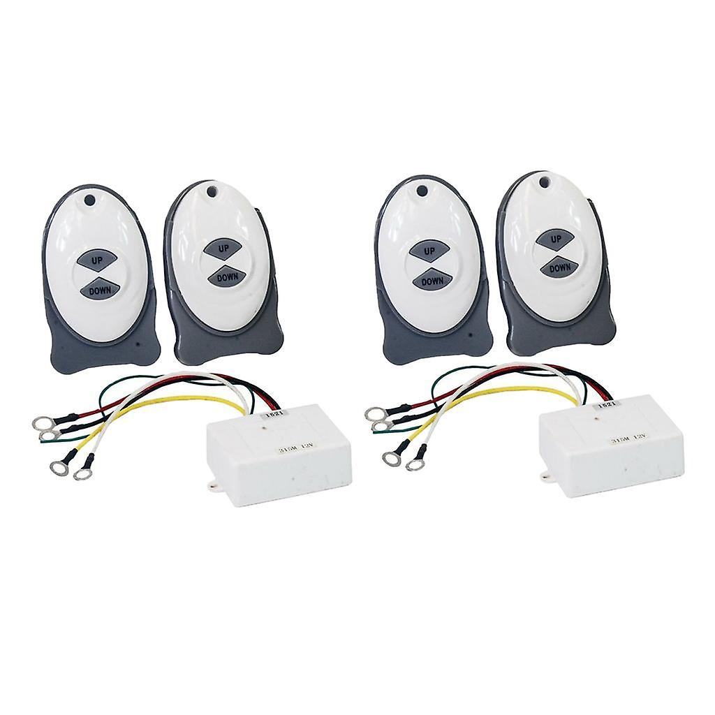 2x Marine Boat Wireless Remote Control & Second Switch Anchor Winch Windlass