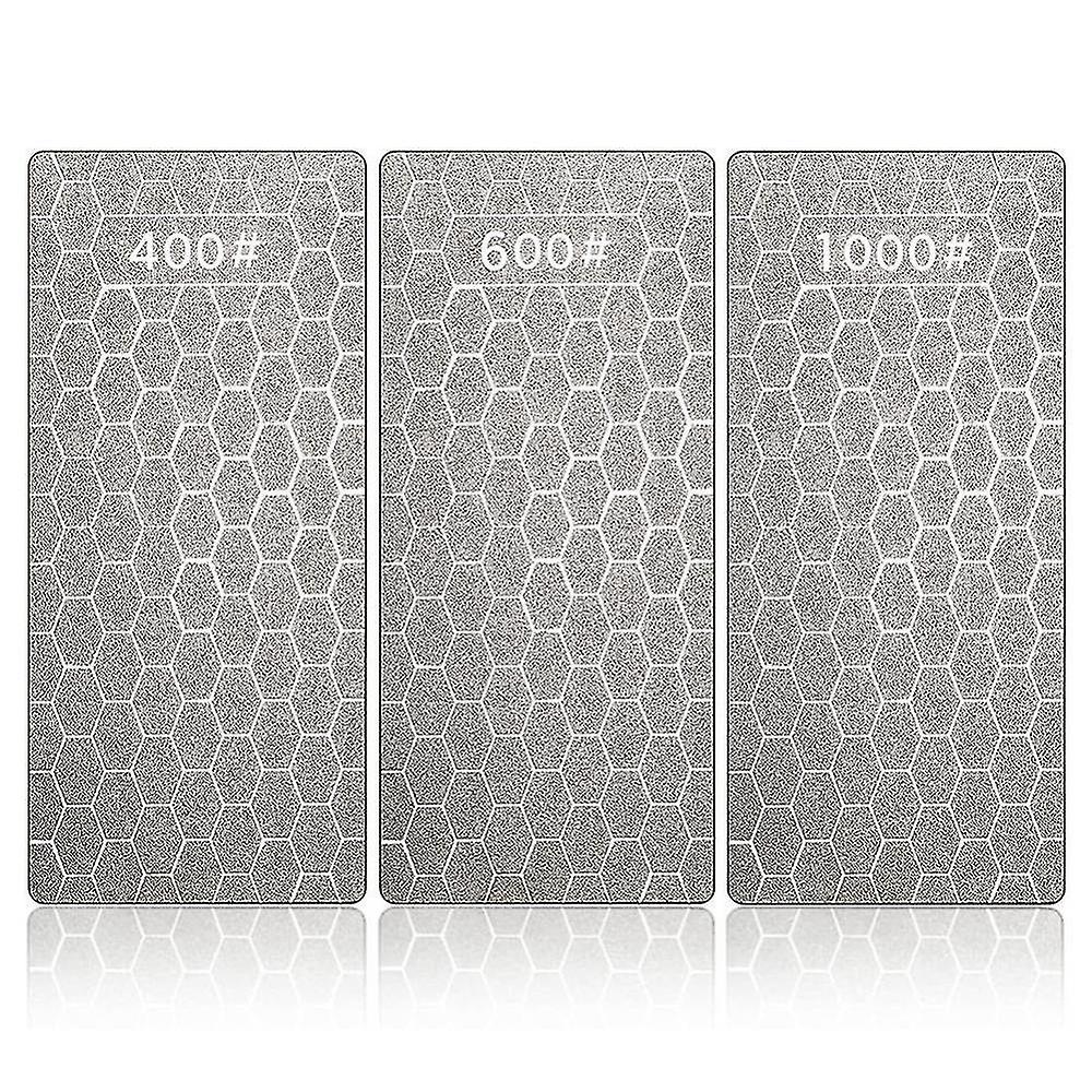 3pcs Diamond Sharpening Stone Set Diamond Plate Sharpening Stone Professional Bench Stone(400 , 600