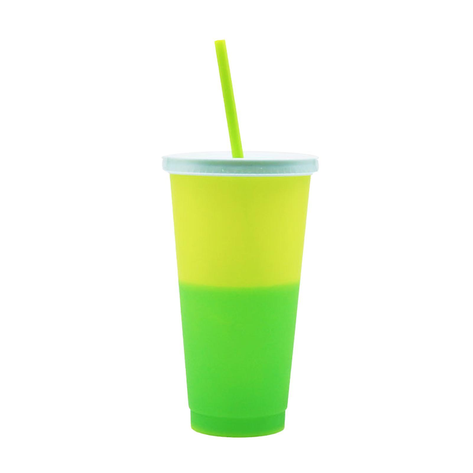 720ml Discoloration Cup Fixed Ring Heat Insulation No Odor Color Changing Cold Cup With Lid Straw For Home