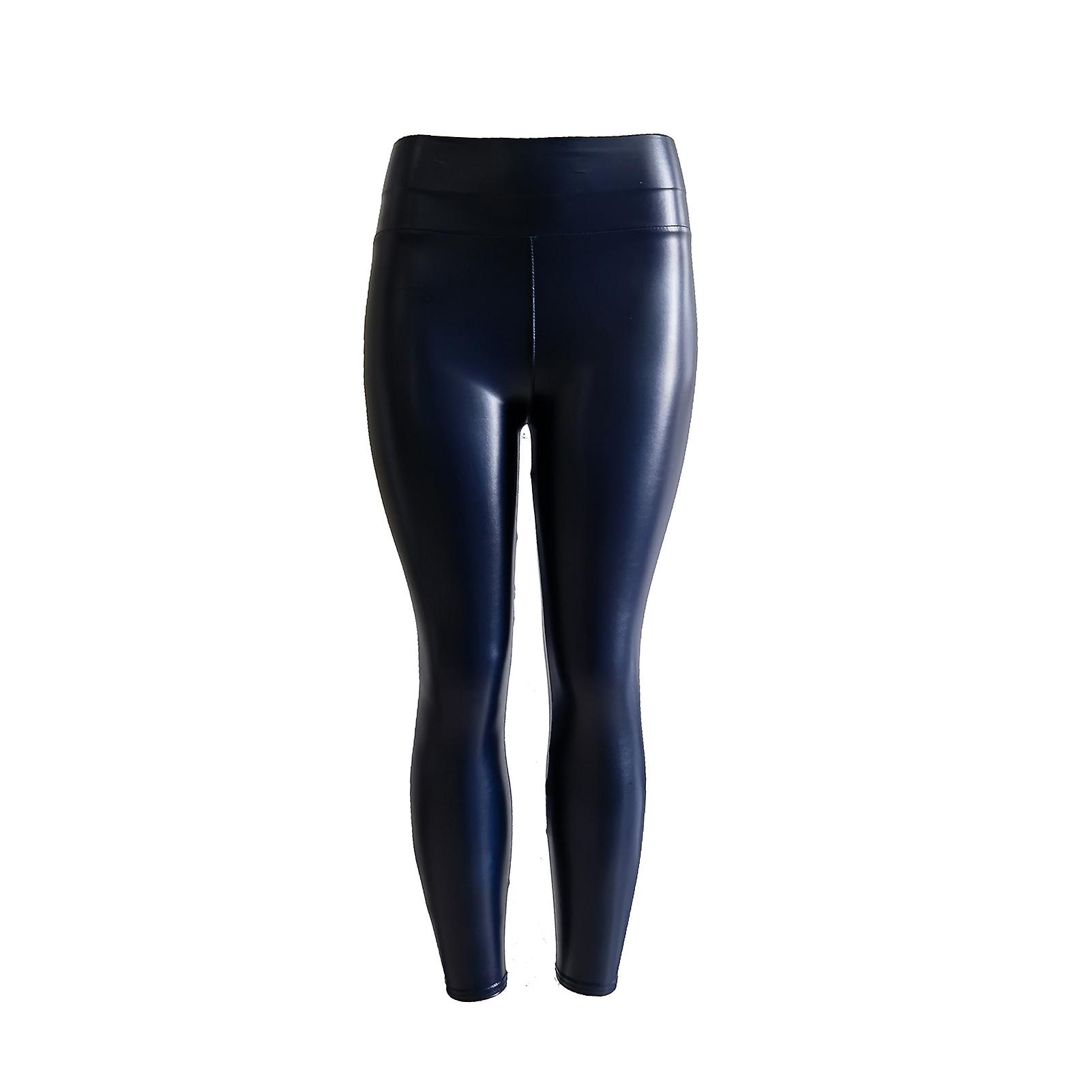 Women's Faux Leather Leggings Plus Size Outerwear Elastic Pencil Pants For Outdoor Traveling Shopping