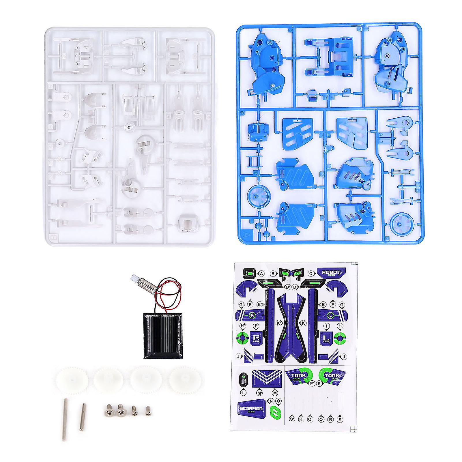 3 in 1 Solar Robot Kit for Imagination Development, DIY Plastic Solar Robot for Kids Ages 10+ at Home and School