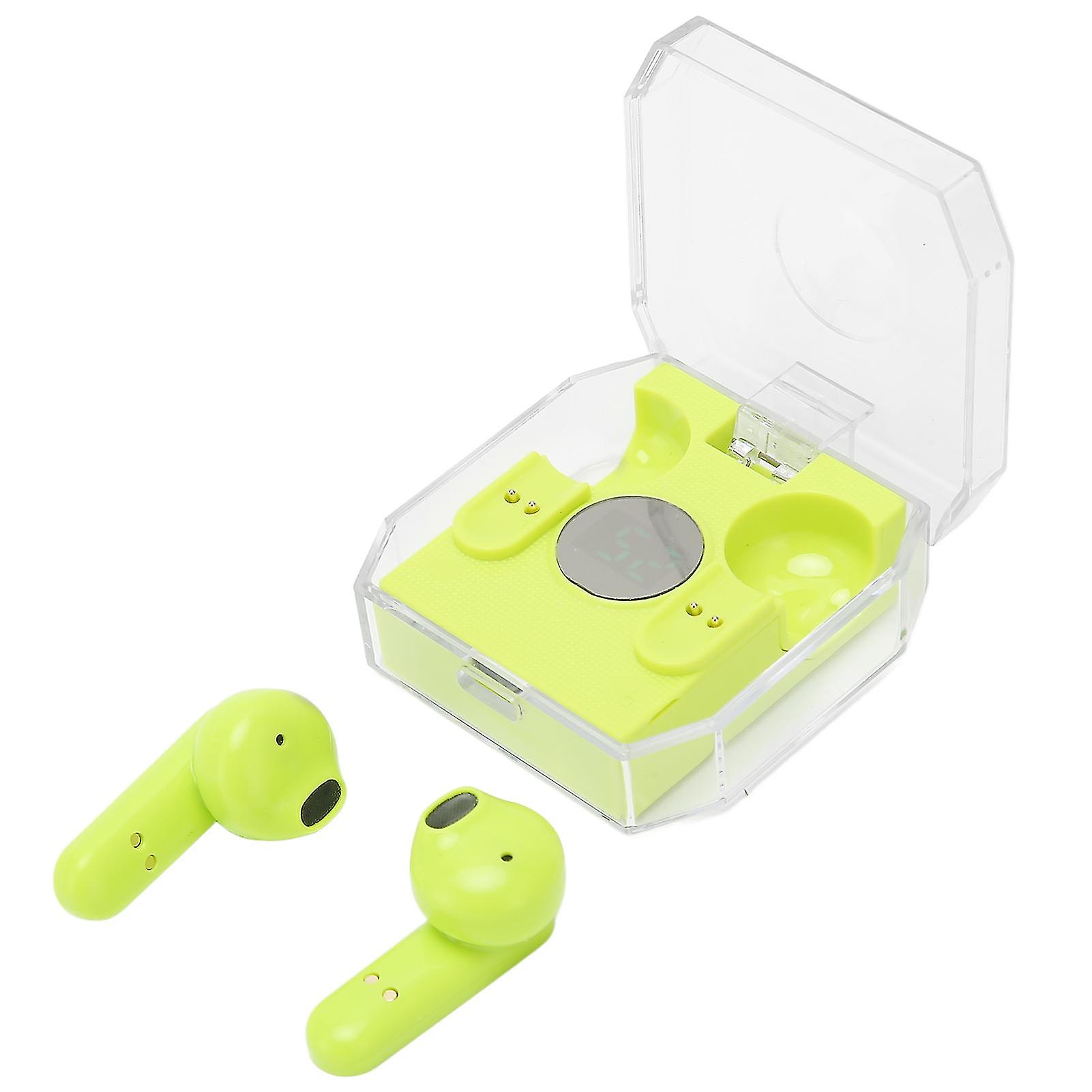 Smart Voice Translator Earbuds Support 144 Languages Online Translation Power Display Translating Headset for Traveling Green 
