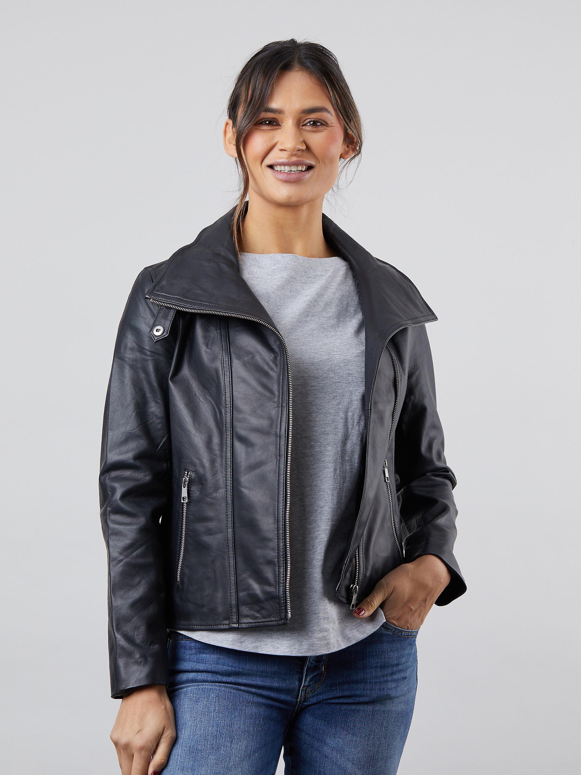 Moresby Leather Jacket in Black