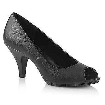 Fabulicious Womens Sandals Belle-362 Blk Faux Leather/blk Matte