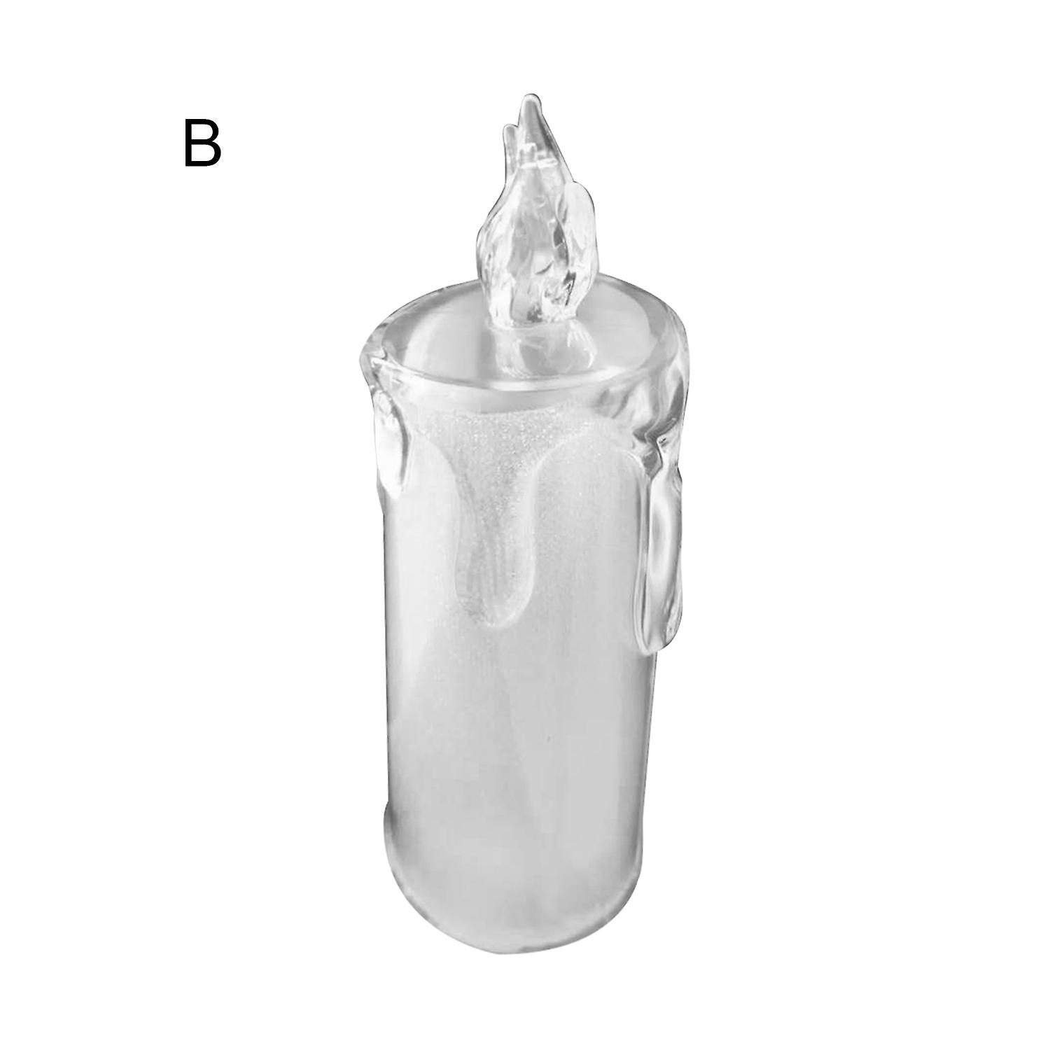 OuZhan Glowing Candle Safe Soft Light Plastic Electronic Portable Feast Decoration Candle for Birthd