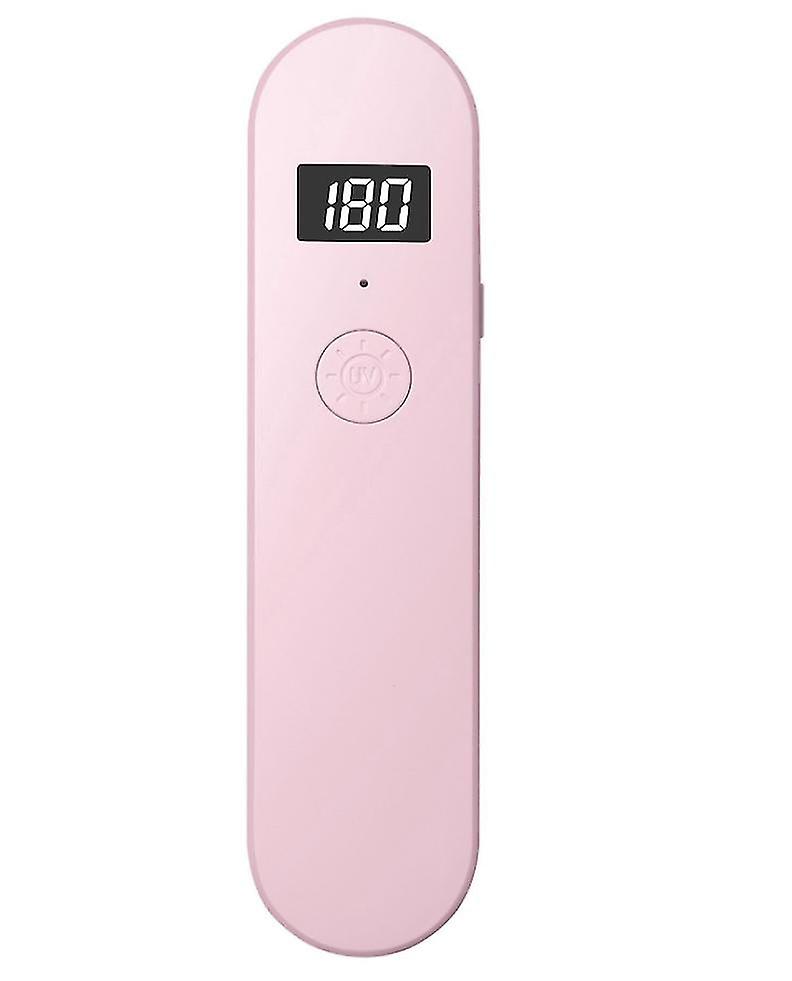Pink Household Handheld Uv Disinfection Stick, Portable Uvc Disinfection Lamp With Flashlight Az10028