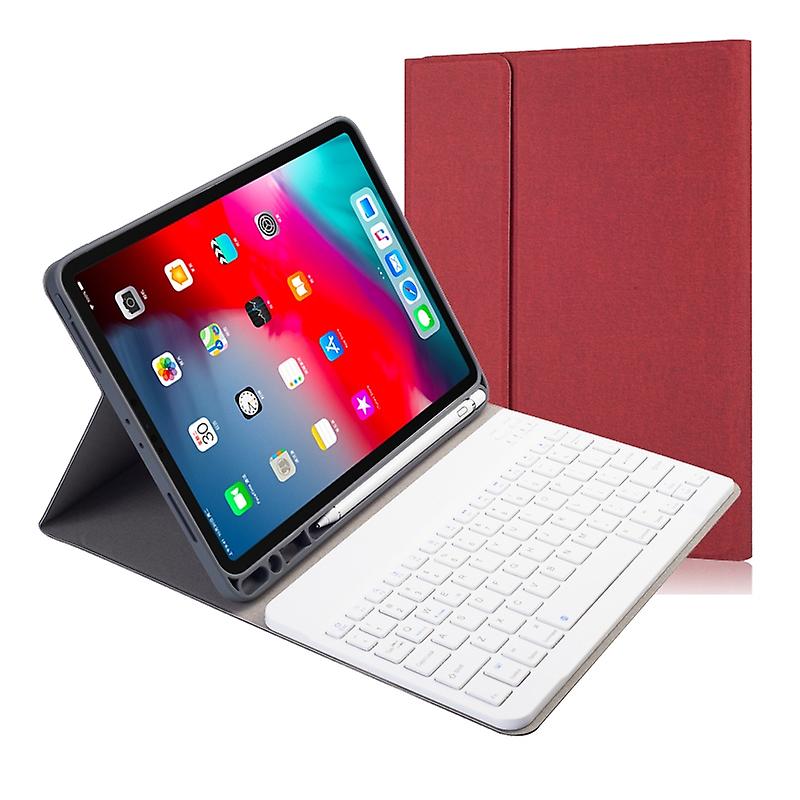 Tissu Texture Détachable Magnétique Bluetooth Clavier Horizontal Flip Cuir Tablette Cas pour iPad RK11