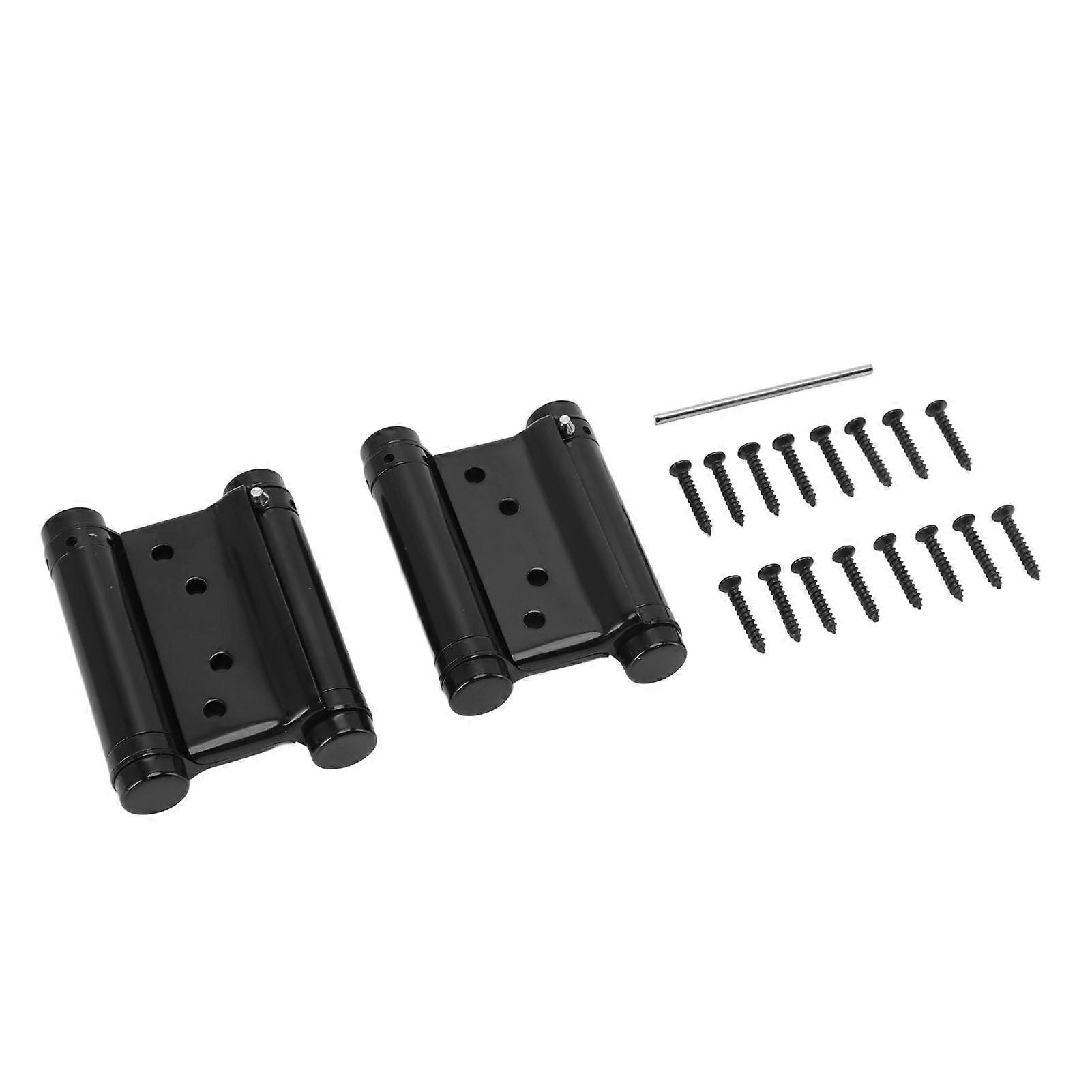 1 Pair Stainless Steel Double Action Spring Hinge Automatic Closing Fence Gate Spring Hinge Black Door Hinge