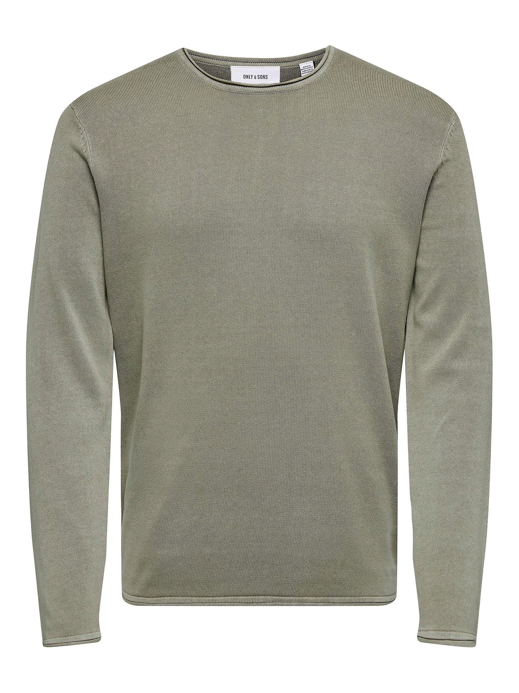 Herren Pullover Washed Design Lässiger Longsleeve Sweater ONLY & SONS