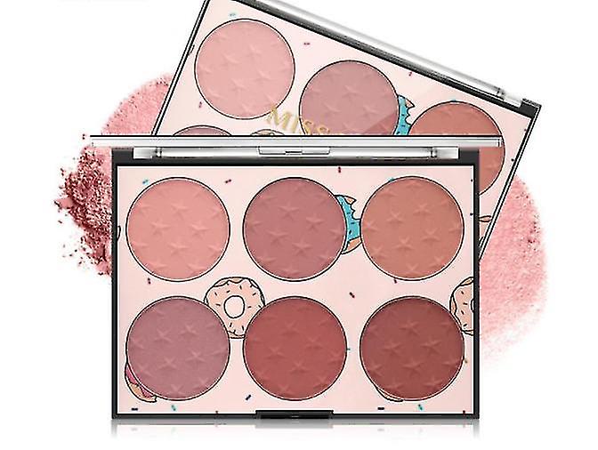 Blushes Bronzers 6 Color Blush Natural Long Lasting Face Blusher Palette Makeup Contour Palette Maquillage Facial