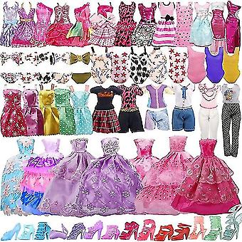 New Doll Dresses Shoes Jewelery Clothes Accessories Dress Up Game For 30cm Doll 35pcs