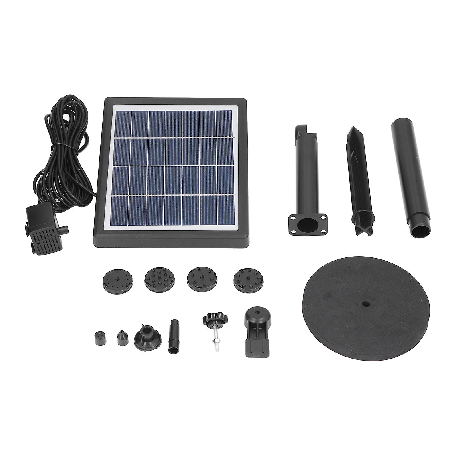 3.5W Floating Solar Fountain Pump for Bird Baths, Pools & Landscapes – Multi-Nozzle Design