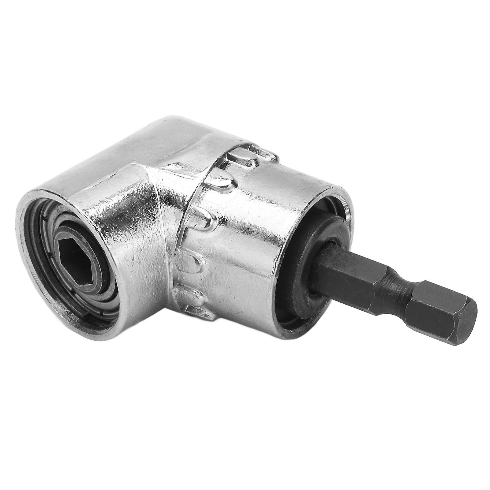Screwdriver Socket Holder Adapter 105° 1/4in Hex Silver Black