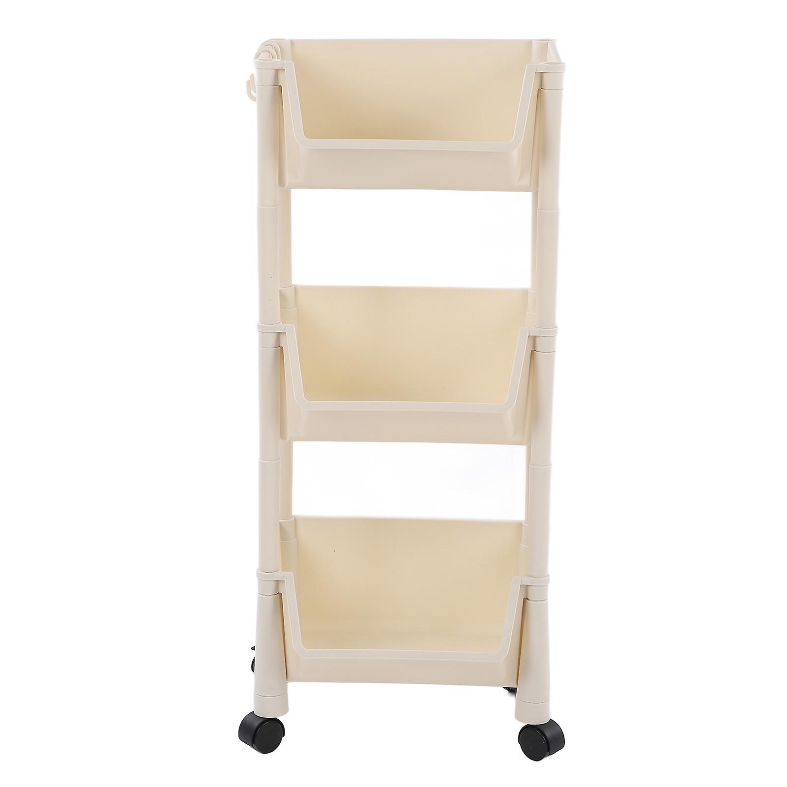3-Tier Rolling Storage Cart with Locking Wheels – Spacious & Portable for Home or Office