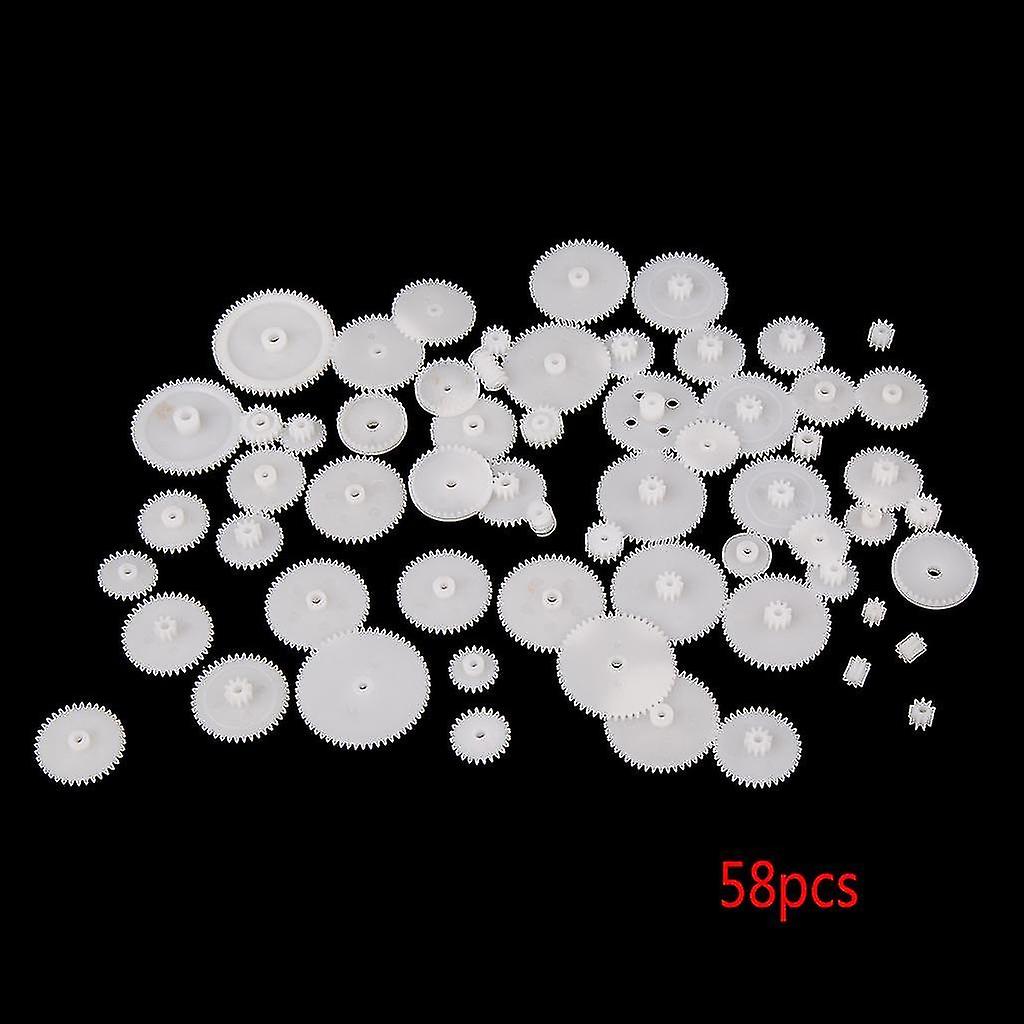 New 58 Styles Plastic Gears Cog Wheels All The Module 0.5 Robot Parts Diy Accessory