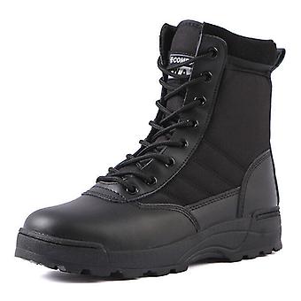 Black Men's Boots Tactical Military Combat Army Boots Outdoor Hiking Shoes JL-098