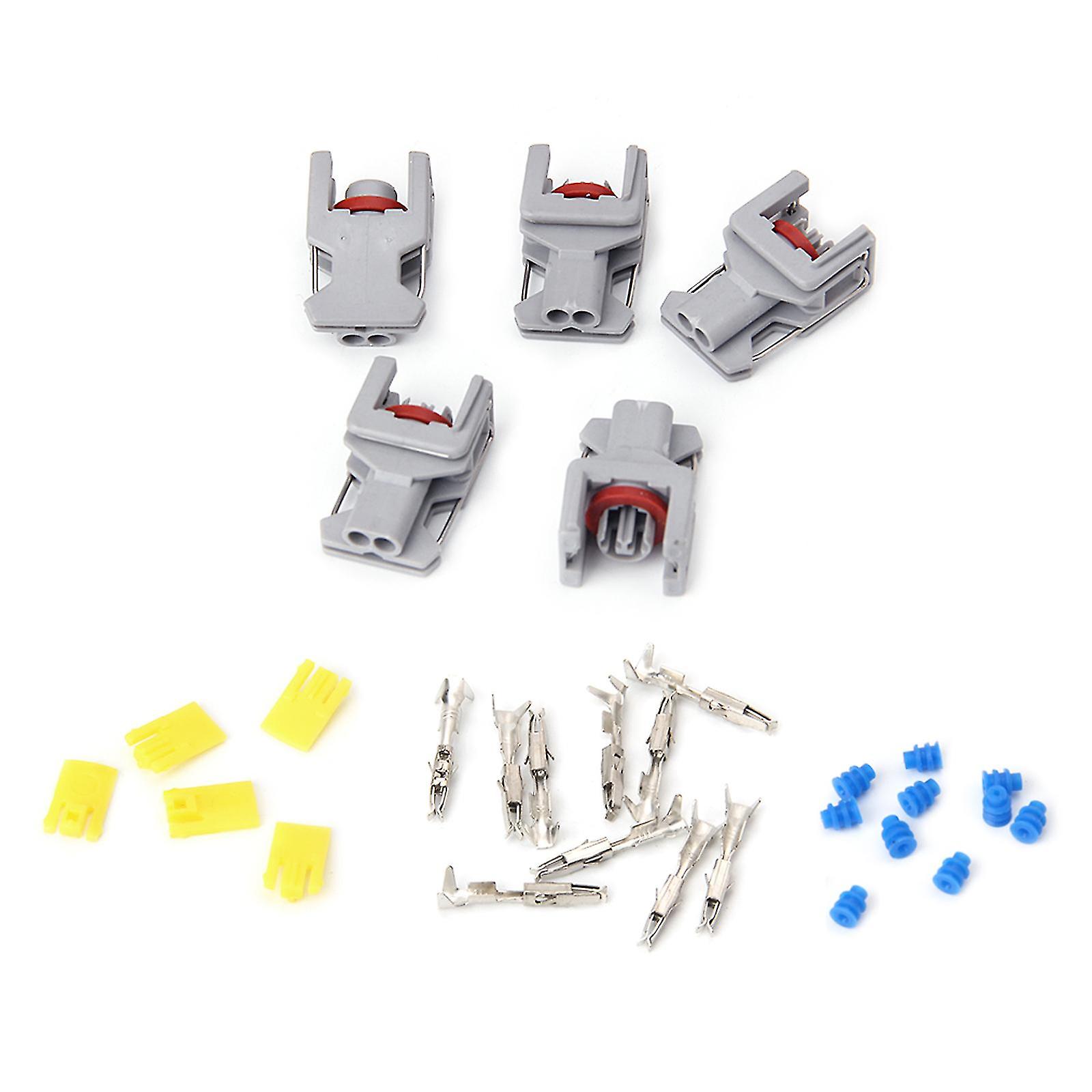 5 Sets 2 Pin Waterproof Connector For Delphi 10811963 Fuel For Diesel Injector F