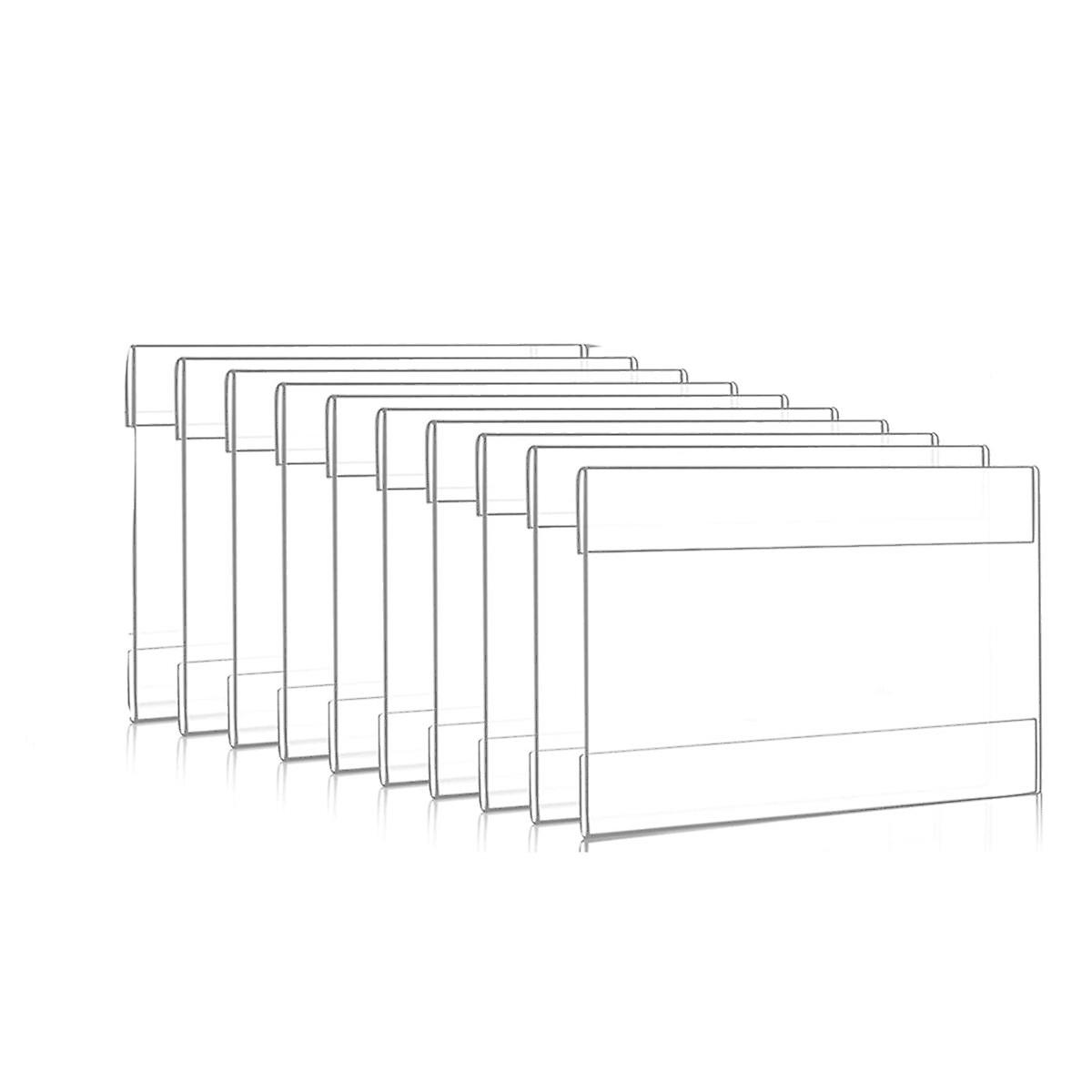 Suporte de acrílico para placas de 4 x 6 polegadas, suporte de parede, moldura de parede transparente com fita adesiva dupla face para escritório, casa, pacote com 10 unidades