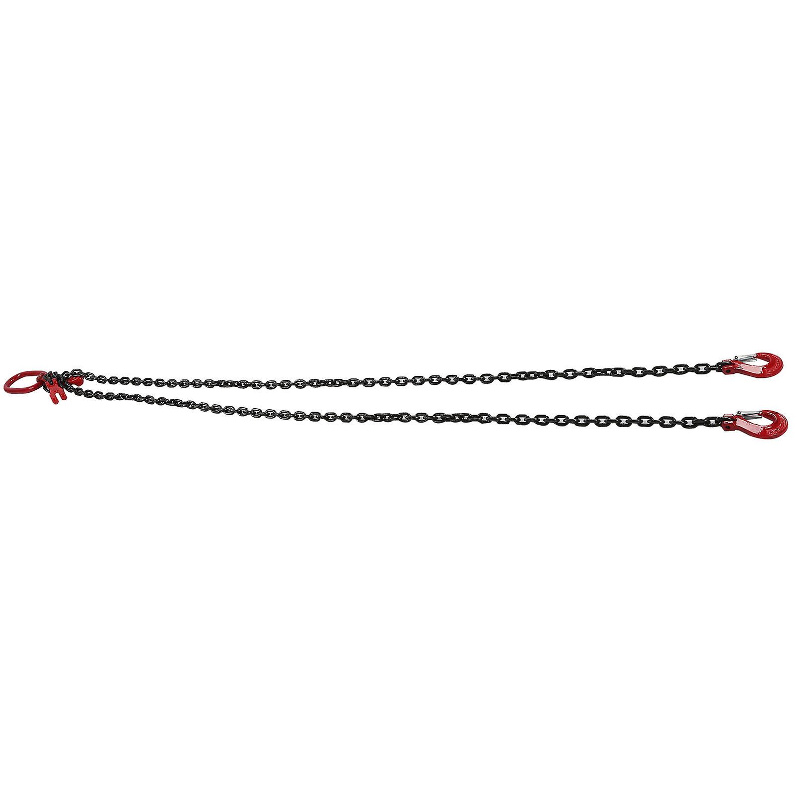 Lifting Chain Sling 2 Hooks Adjustable for Crane Operations 2 Meter 4.75 Tons 8mm