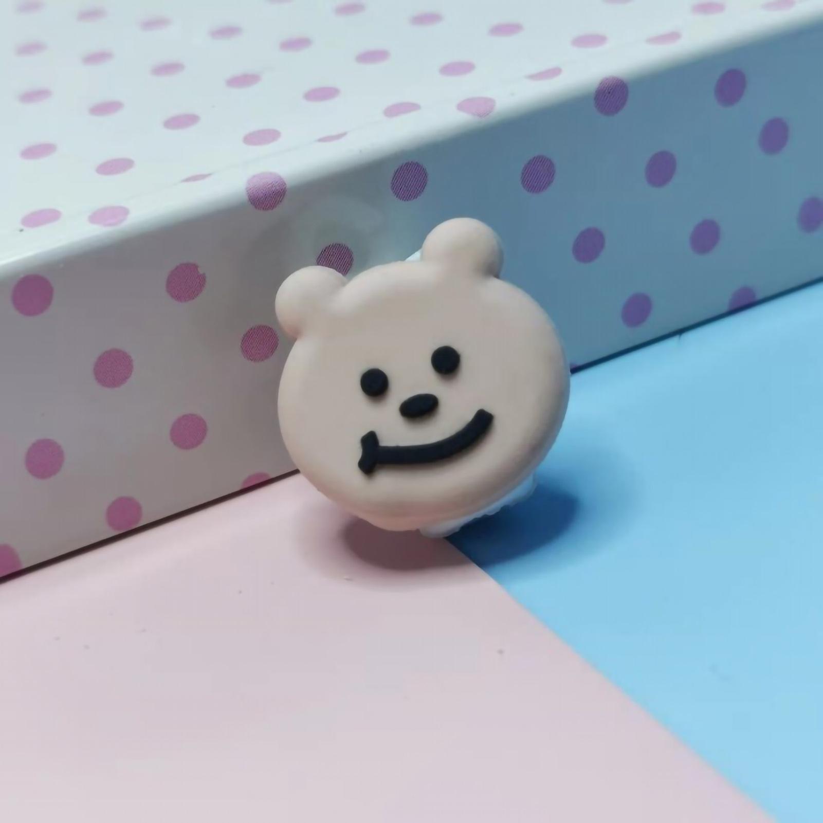 Smiling Cat Cartoon Cable Protector - Durable PVC, Snap-Proof, Perfect for Daily Use