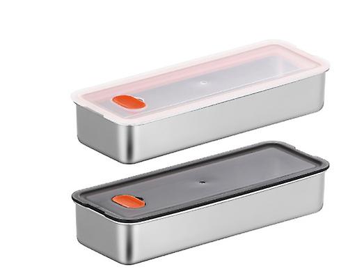2 Pcs Bacon Containers with Airtight Lids 304 Stainless Steel Deli Meat Keeper