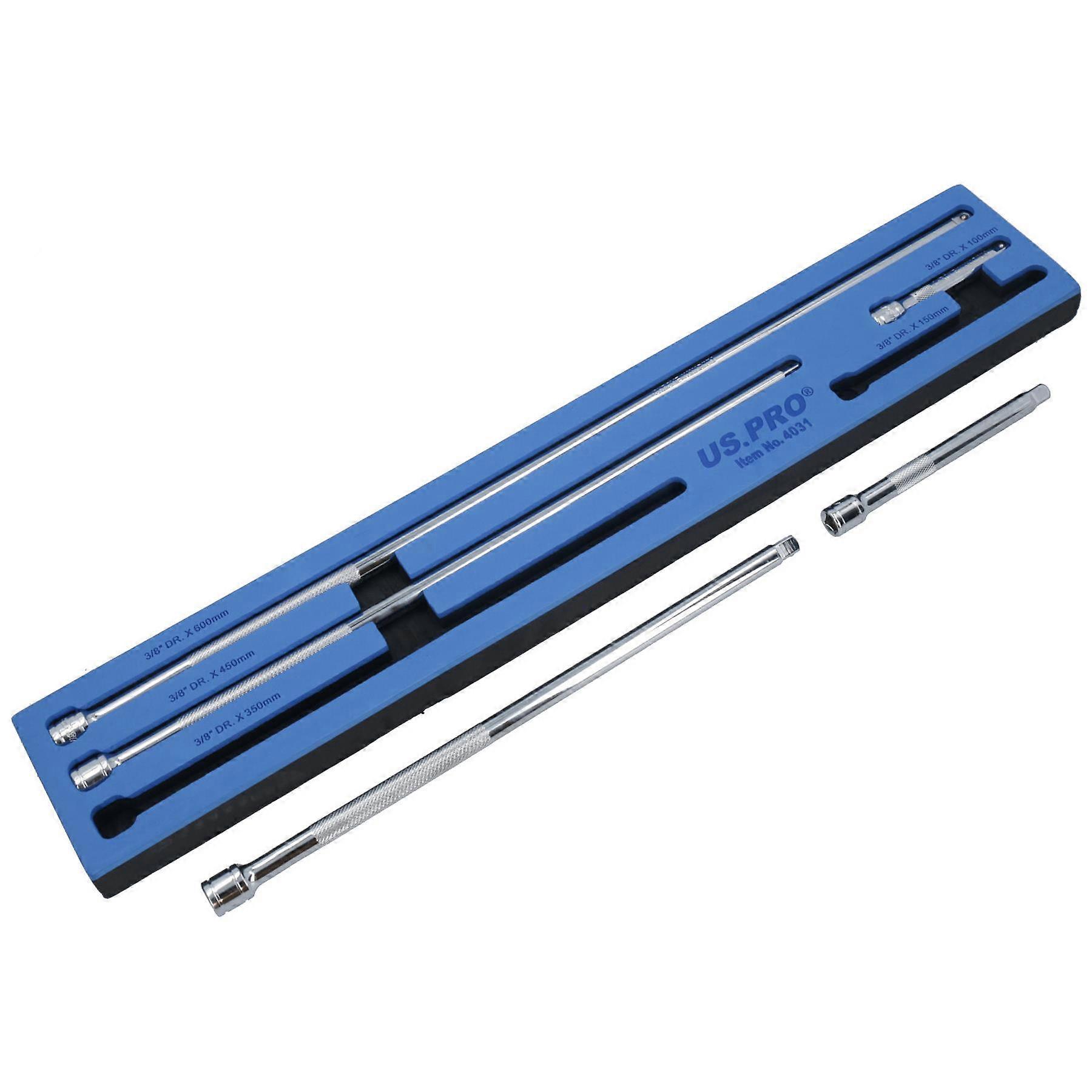 3/8" Drive Extra Long Socket Extensdion Bar Set 100mm - 600mm 5pc Set