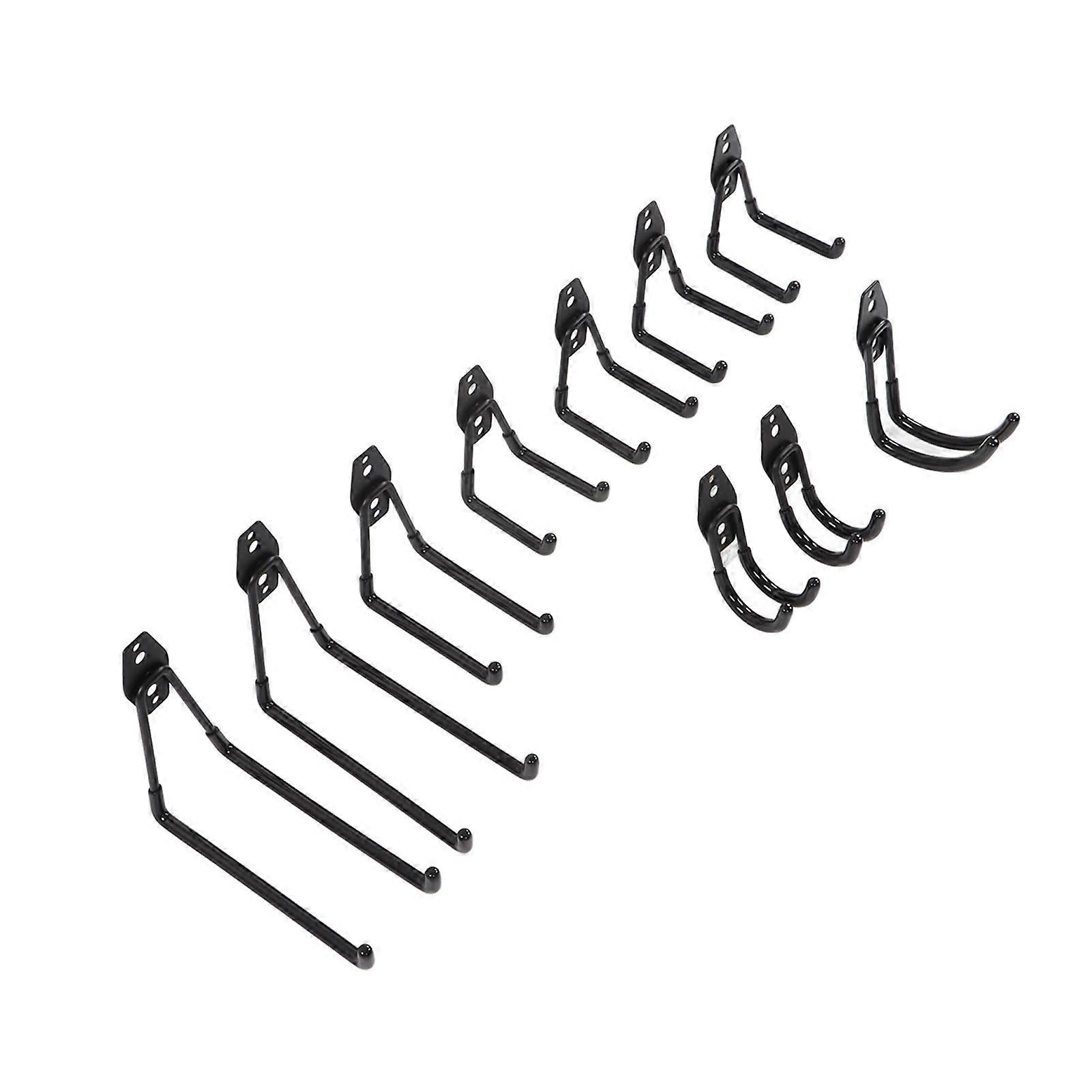 Garage Double Hooks Wall Mount Storage Utility Metal Hooks for Power Tools U and J Type