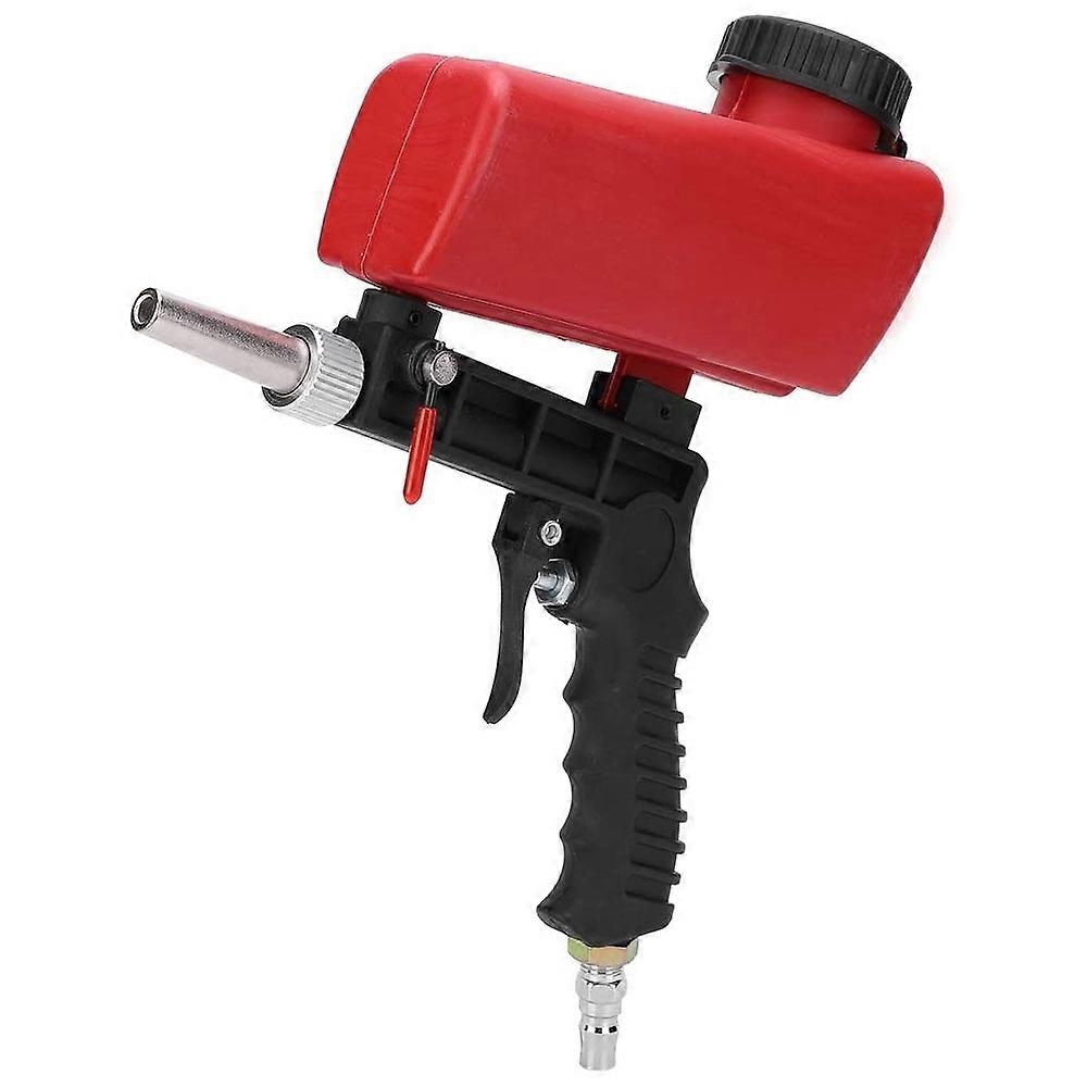 90psi Adjustable Pneumatic Sandblasting Gun Set Portable Home Sandblasting Machine Gravity Handheld 
