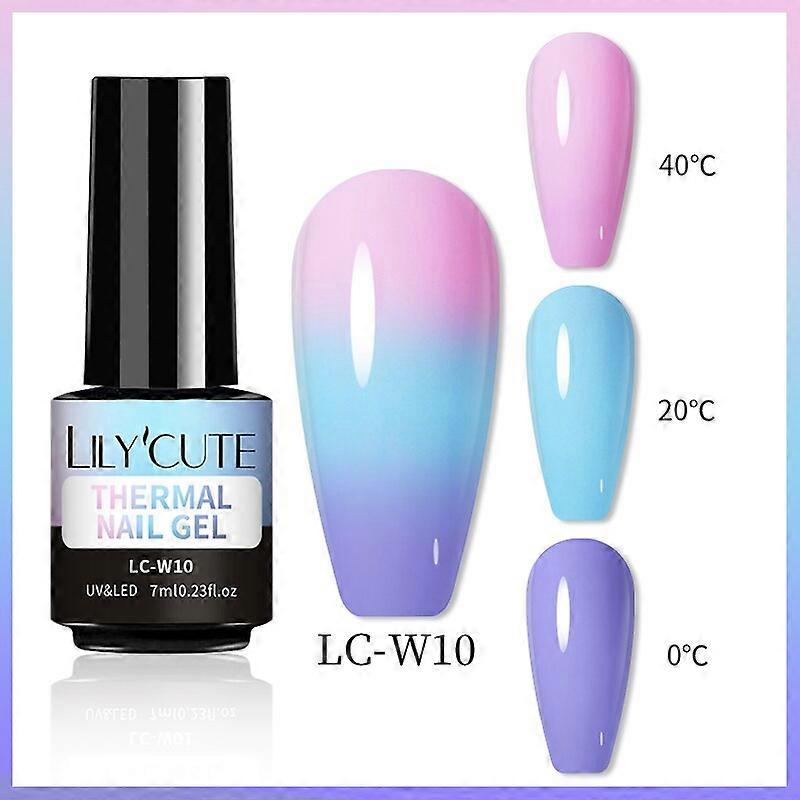 Thermal Gel Nail Polish 3-layers Color Changing Effect Gel Varnishes All For Manicure Long Lasting Nails Art UV GelLC-W10