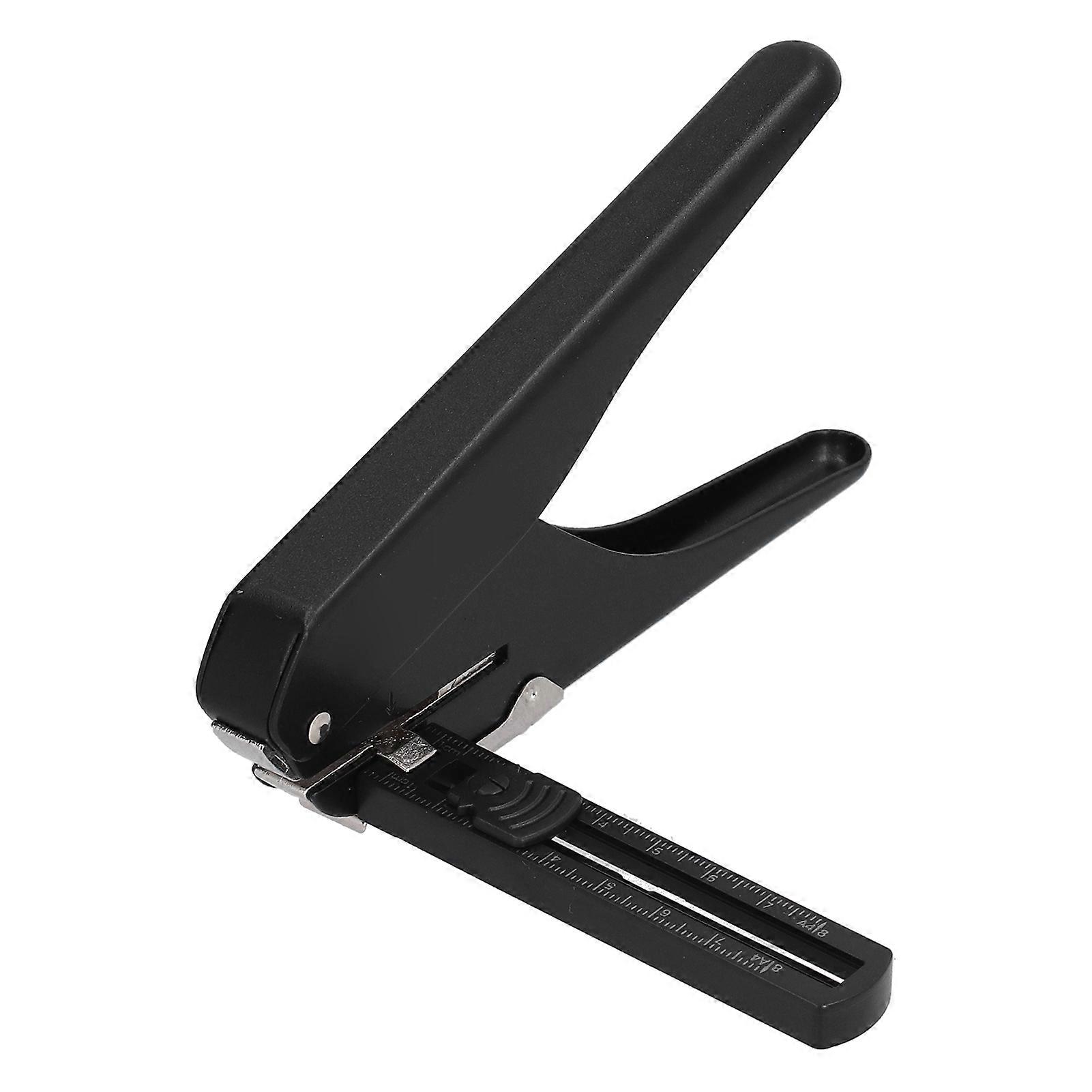 Paper Hole Punch Adjustable Hole Spacing Labor Saving Confetti Collection Design Punching Machine for Office HouseholdBlack