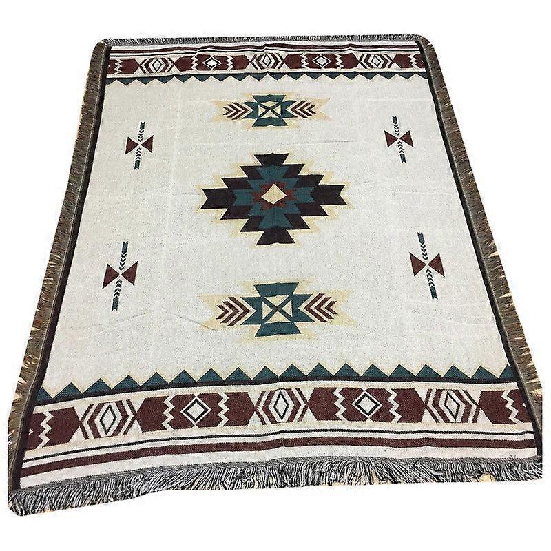 النمط العرقي أريكة غطاء الرمل كامل غطاء القماش غطاء أريكة حصيرة نزهة سوكري التخييم محبوك الشنيل