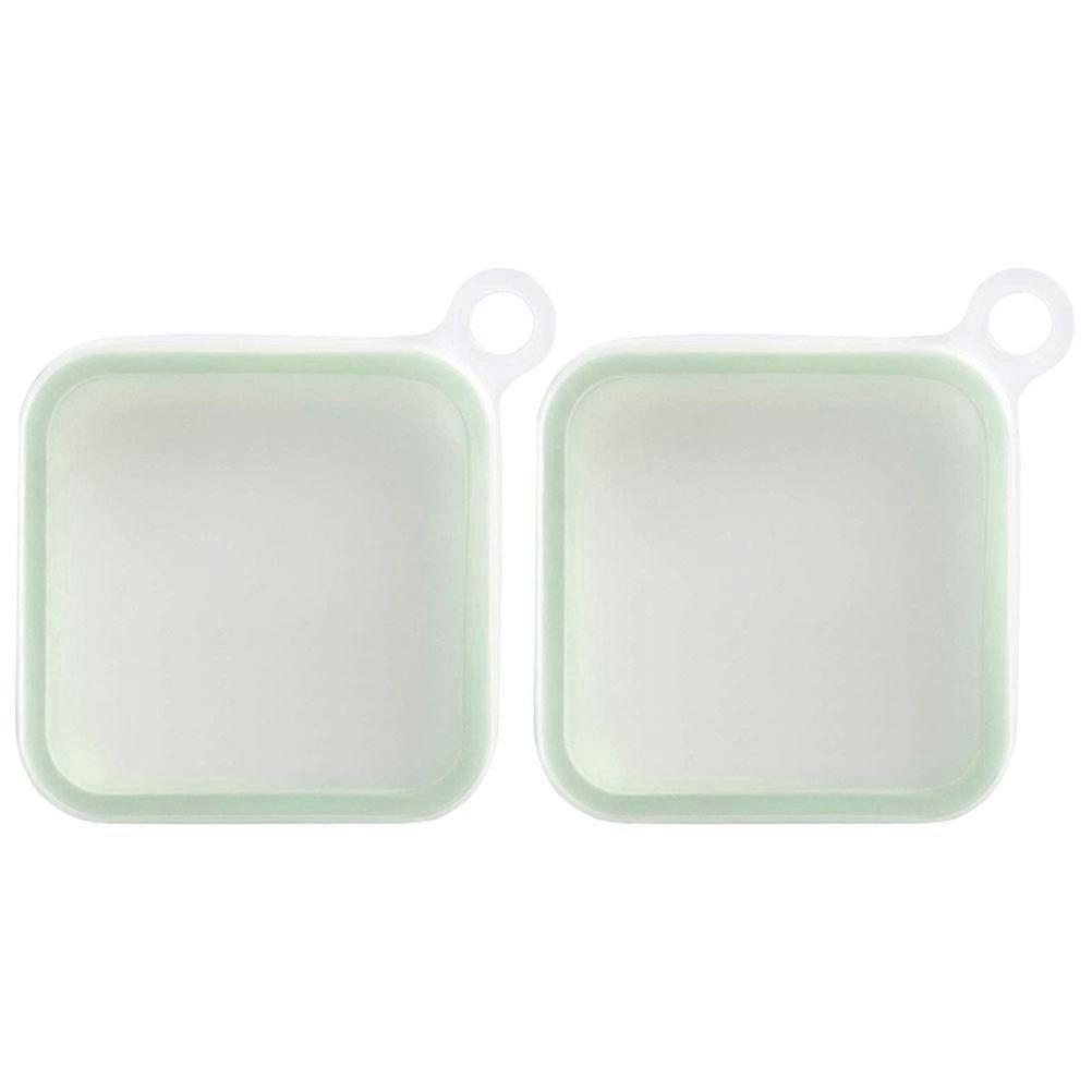 2pcs Reusable Breakfast Sandwich Case Lunch Box Toast Box Leakage-proof Bread Box
